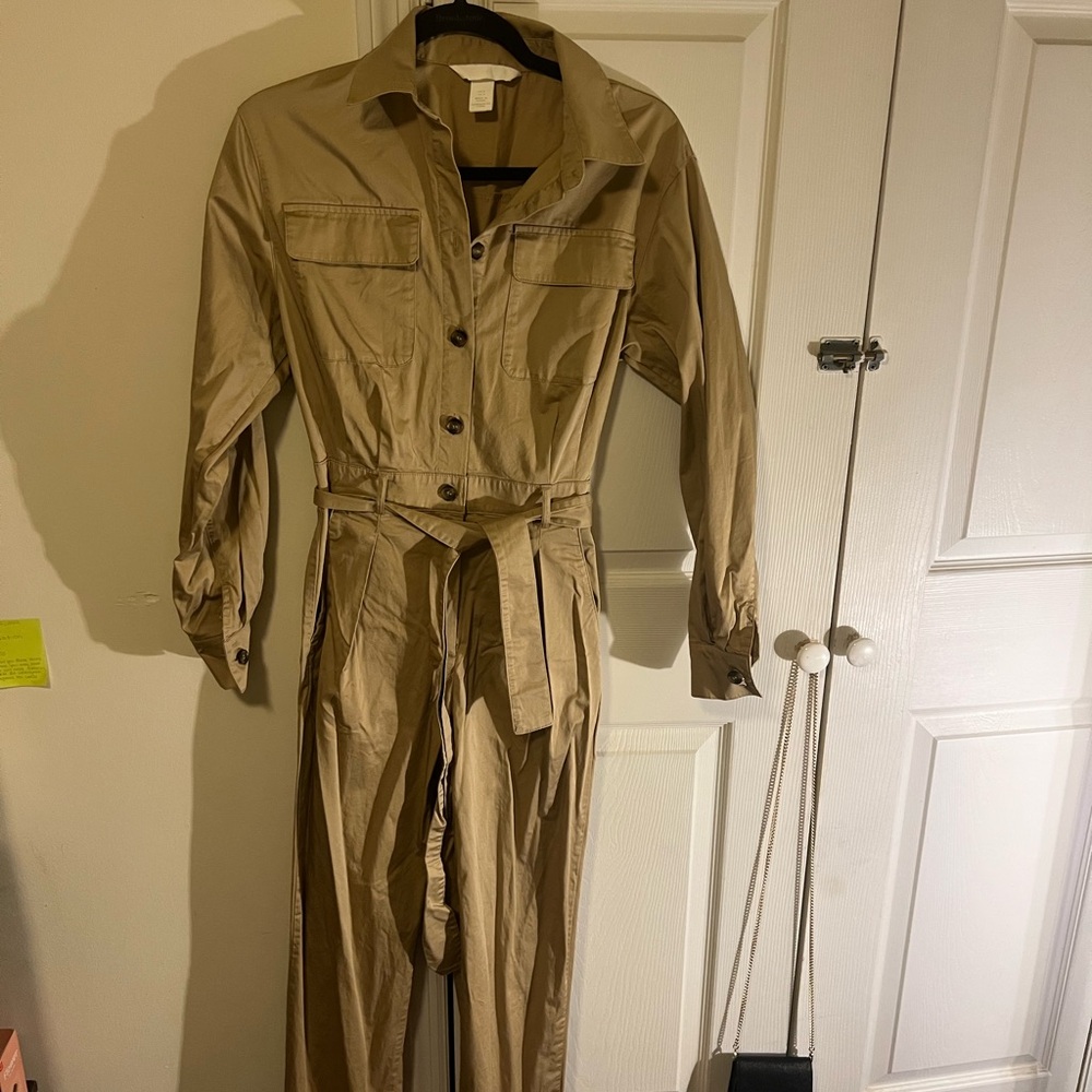 H&M Tan Jumpsuit with Belt